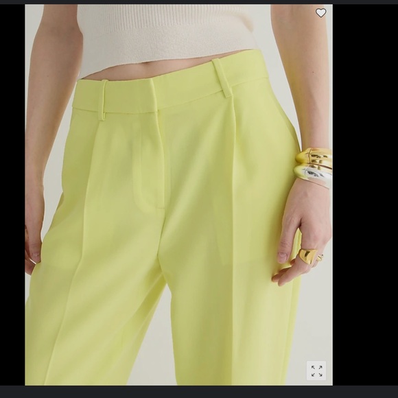 J crew lemon sorbet city crepe pants size 4 dress pants - Picture 4 of 8